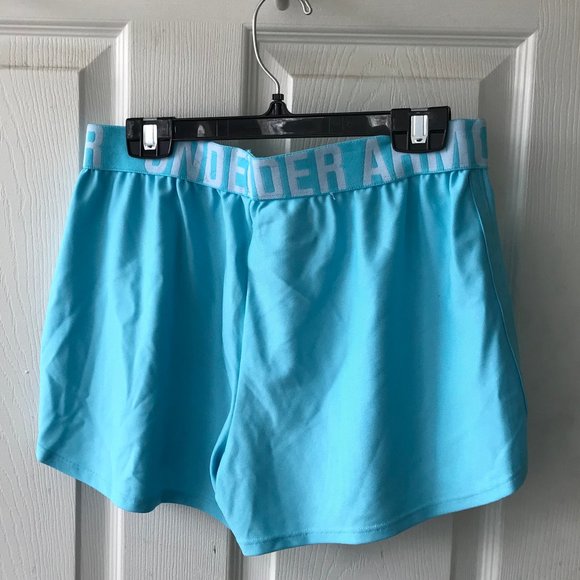 Light Blue Under Armour Workout Shorts - Picture 2 of 2